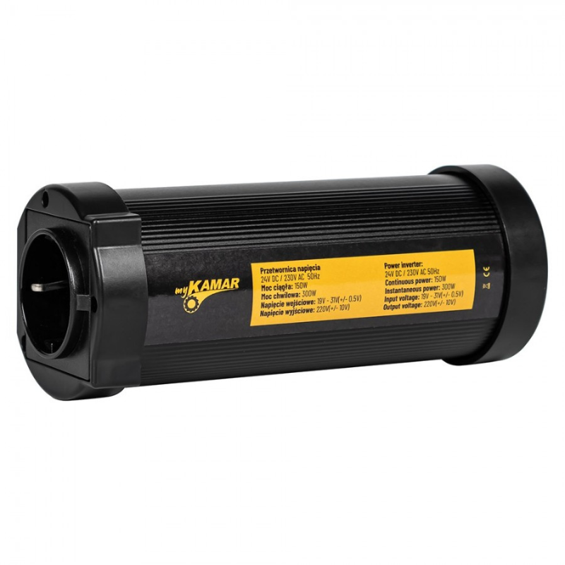 Convertor Tensiune Tip Tub, Invertor 24V DC la 230V AC, Putere 150W-300W, Priza Schuko, 2 Porturi USB 2.4A [2]