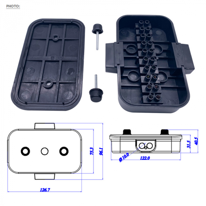 Cutie pentru conexiuni electrice, 10 pozitii - Truck LED E4036 [2]