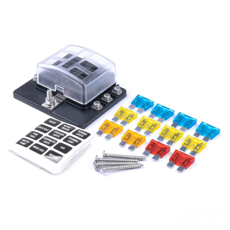 Panou sigurante auto 6 cai, set 12 sigurante, indicator LED, universal [5]