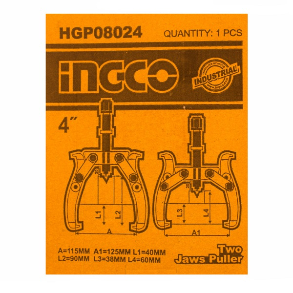 Extractor, presa rulment 4'' cu 2 gheare - INGCO  HGP08024 [2]