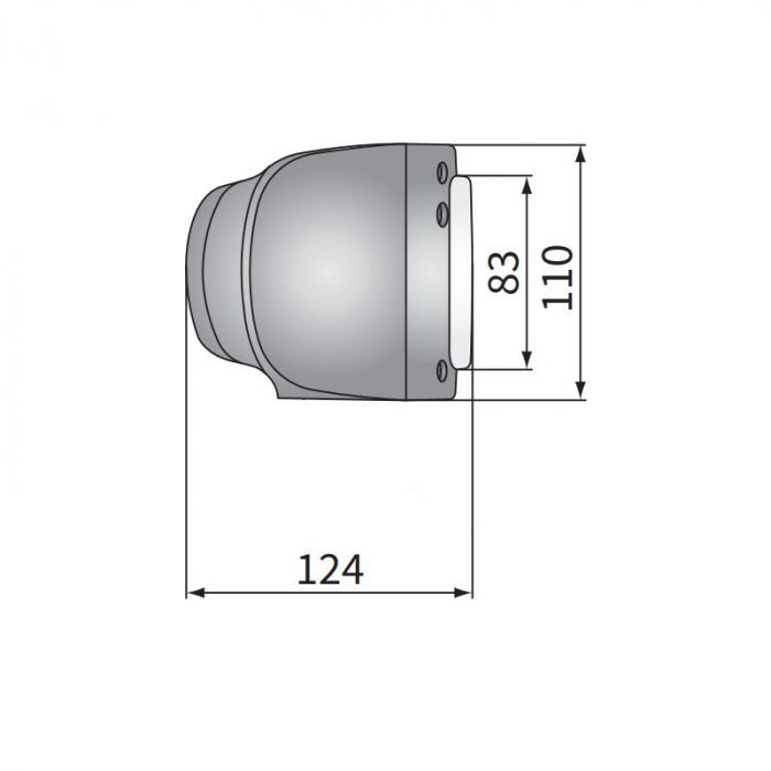 Far dreptunghiular cu semnalizare si 4 functii, conexiune cu mufa DT04-6P, 245 x 110 x 156 mm - Wesem REPR1.242 [4]
