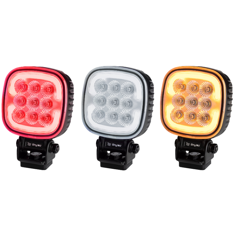 Far LED de Lucru, 6500K, 45W, 5000 lm, 12-48V, IP67/IP69K, Lumina de Pozitie Alba/Portocalie/Rosie [13]
