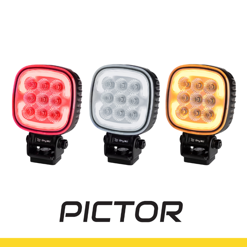 Far LED de Lucru, 6500K, 45W, 5000 lm, 12-48V, IP67/IP69K, Lumina de Pozitie Alba/Portocalie/Rosie [2]
