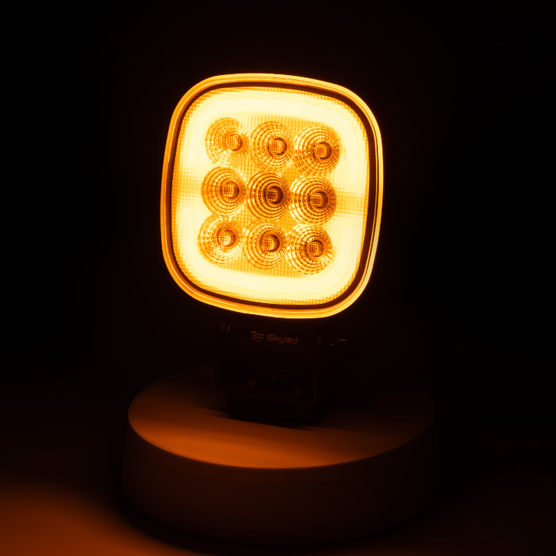 Far LED de Lucru, 6500K, 45W, 5000 lm, 12-48V, IP67/IP69K, Lumina de Pozitie Alba/Portocalie/Rosie [4]