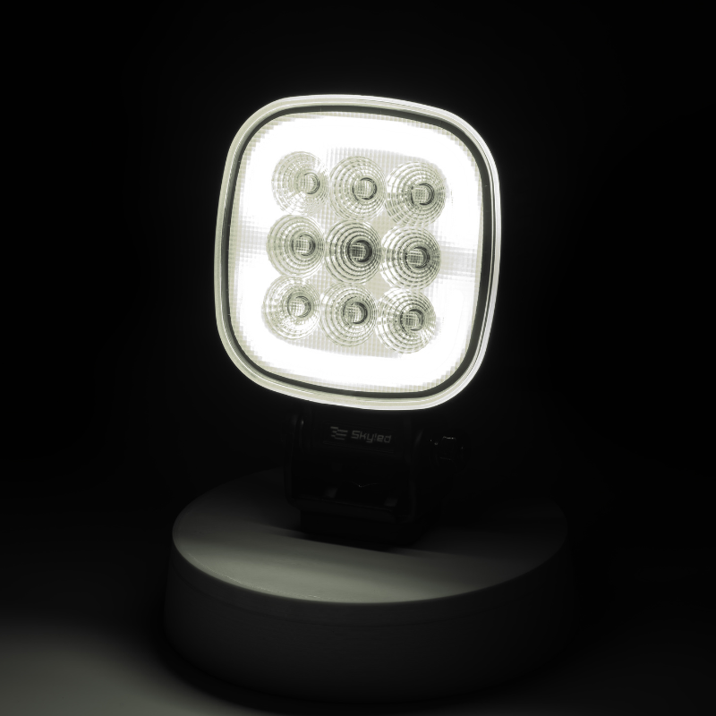 Far LED de Lucru, 6500K, 45W, 5000 lm, 12-48V, IP67/IP69K, Lumina de Pozitie Alba/Portocalie/Rosie [6]