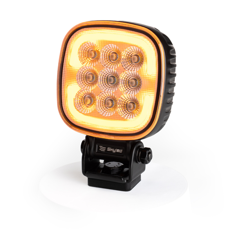 Far LED de Lucru, 6500K, 45W, 5000 lm, 12-48V, IP67/IP69K, Lumina de Pozitie Alba/Portocalie/Rosie [7]