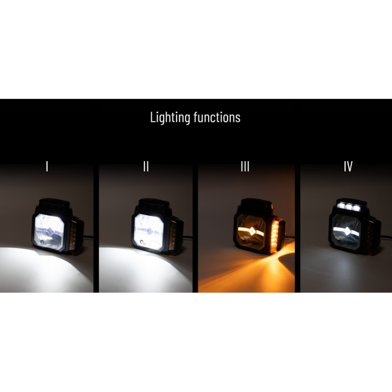 Far LED pentru utilaje, tractoare, excavatoare faza lunga si scurta, semnalizare, ceata si lentila incalzita [3]