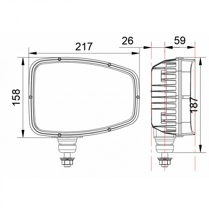 Far LED potrivit pentru tractoare, utilaje si excavatoare cu 5 functii, 12  24V - Truck LED L3430, L3431 [2]