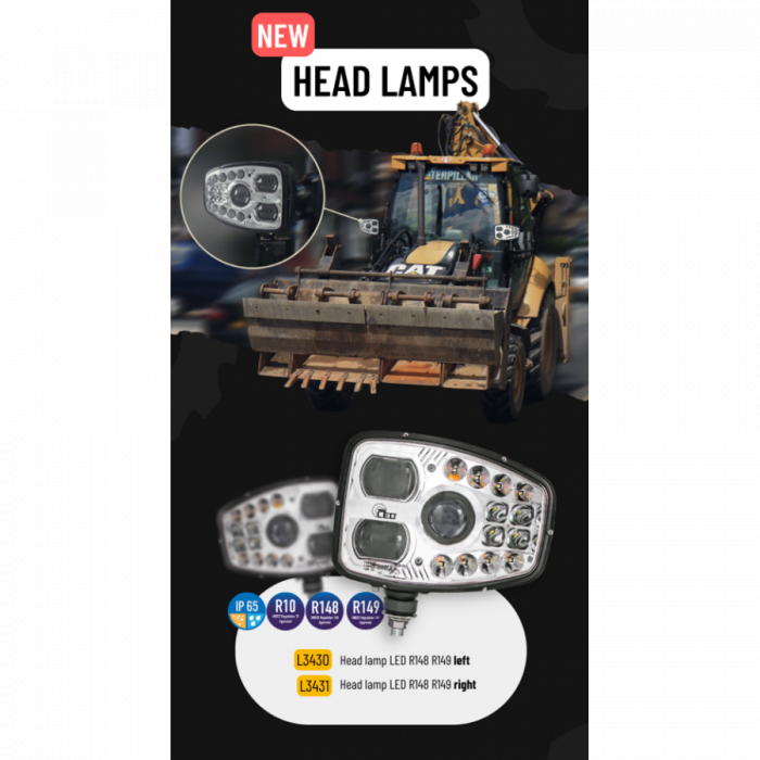 Far LED potrivit pentru tractoare, utilaje si excavatoare cu 5 functii, 12  24V - Truck LED L3430, L3431 [7]