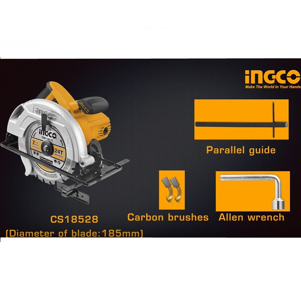 Fierestrau circular de mana, 185mm, 1400W - INGCO  CS18528 [3]