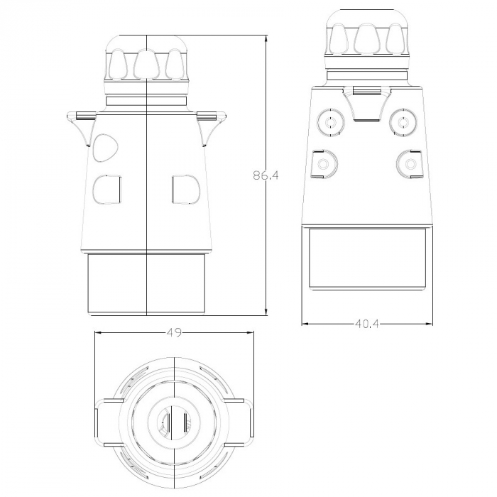 Fisa cu 7 pini, 12V, carcasa metal - Truck LED E1264 [3]