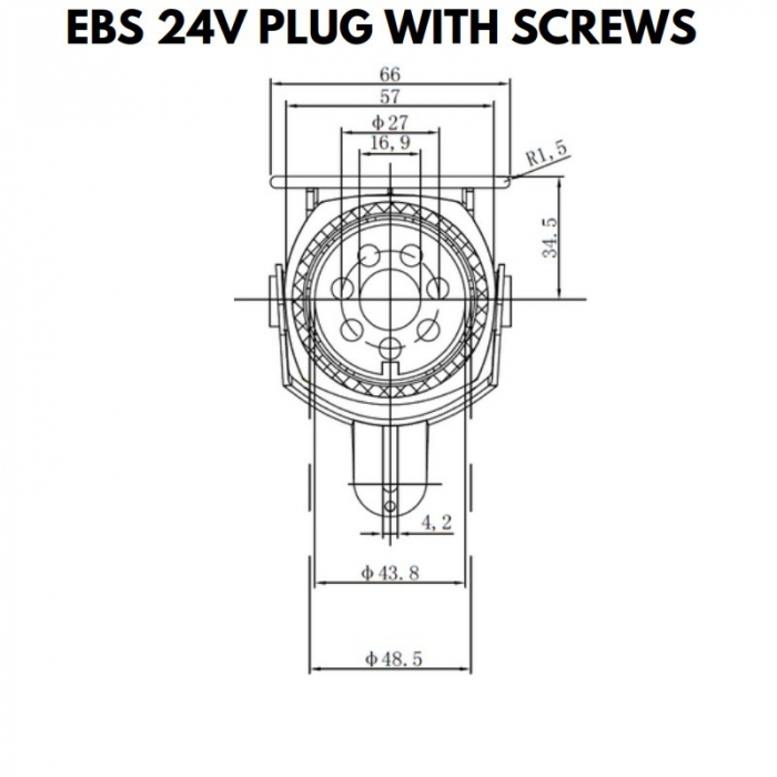 Fisa, stecher, EBS, 7 pini, mama, 24V - Truck LED E1218 [4]