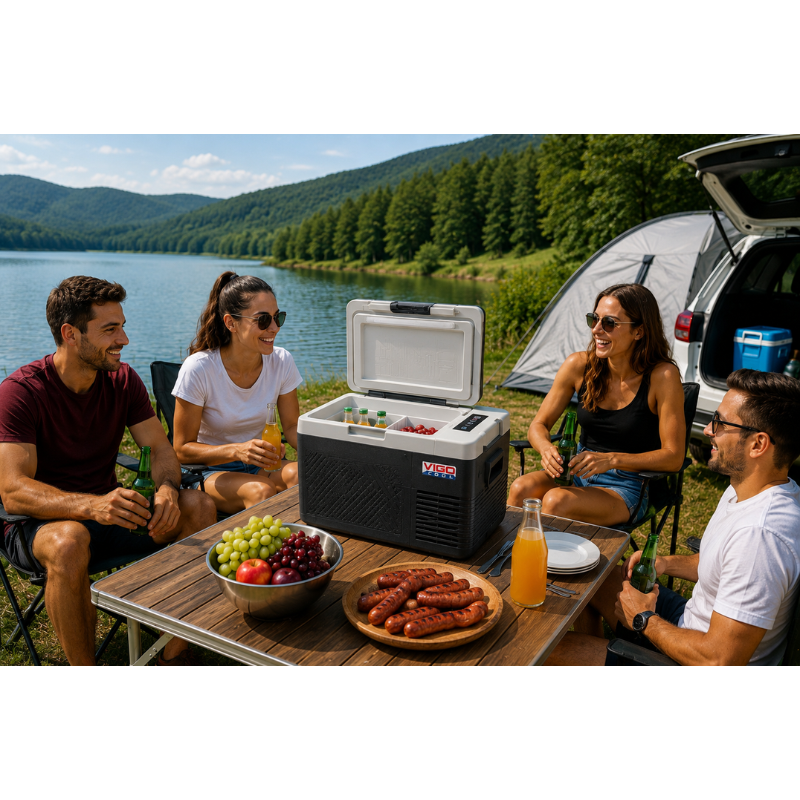 Frigider Auto cu Compresor 15L, 12/24/230V, Functie Congelare pana la -20°C, Control Bluetooth [17]