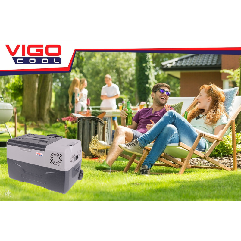Frigider auto portabil cu roți si maner telescopic, 30L, compresor, 12/24/230V, Bluetooth si Aplicatie [12]