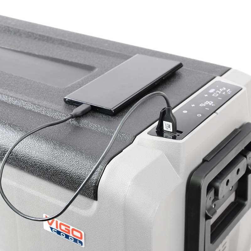 Frigider auto portabil cu roti si maner telescopic, 36L, compresor, 12/24/230V, Bluetooth si Aplicatie [11]