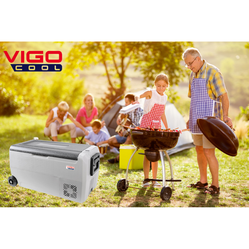Frigider auto portabil cu roti si maner telescopic, 36L, compresor, 12/24/230V, Bluetooth si Aplicatie [15]