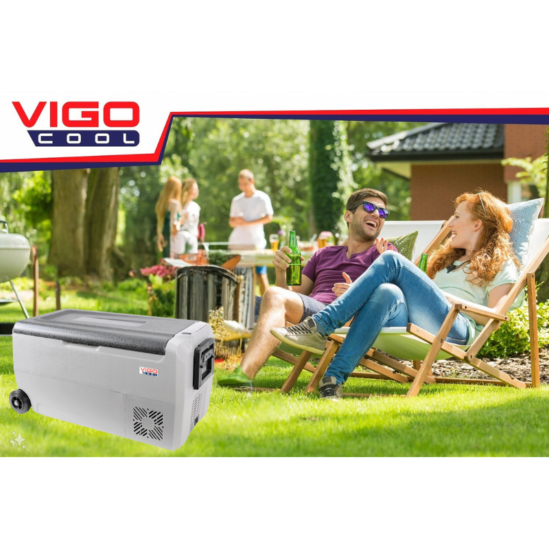 Frigider auto portabil cu roti si maner telescopic, 36L, compresor, 12/24/230V, Bluetooth si Aplicatie [13]