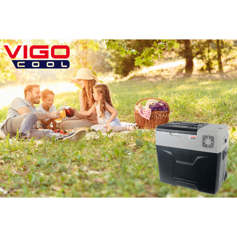 Frigider auto portabil cu roti, VigoCool 50L, compresor, 12/24/230V, Bluetooth [4]