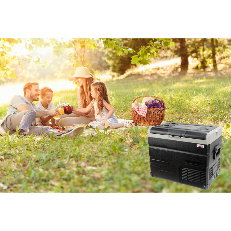 Frigider auto portabil VigoCool 50L, compresor, 12/24/230V, Bluetooth, Baterie si incarcare solara [19]
