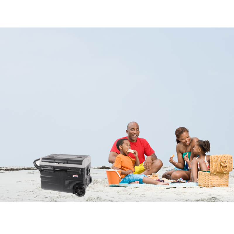 Frigider portabil dublu cu compresor Vigo Cool 35L 12/24/230V cu roti si maner si aplicatie Bluetooth [7]