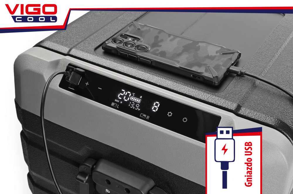 Frigider portabil dublu cu compresor Vigo Cool 36L 12/24/230V, temperatura duala, aplicatie Bluetooth [22]
