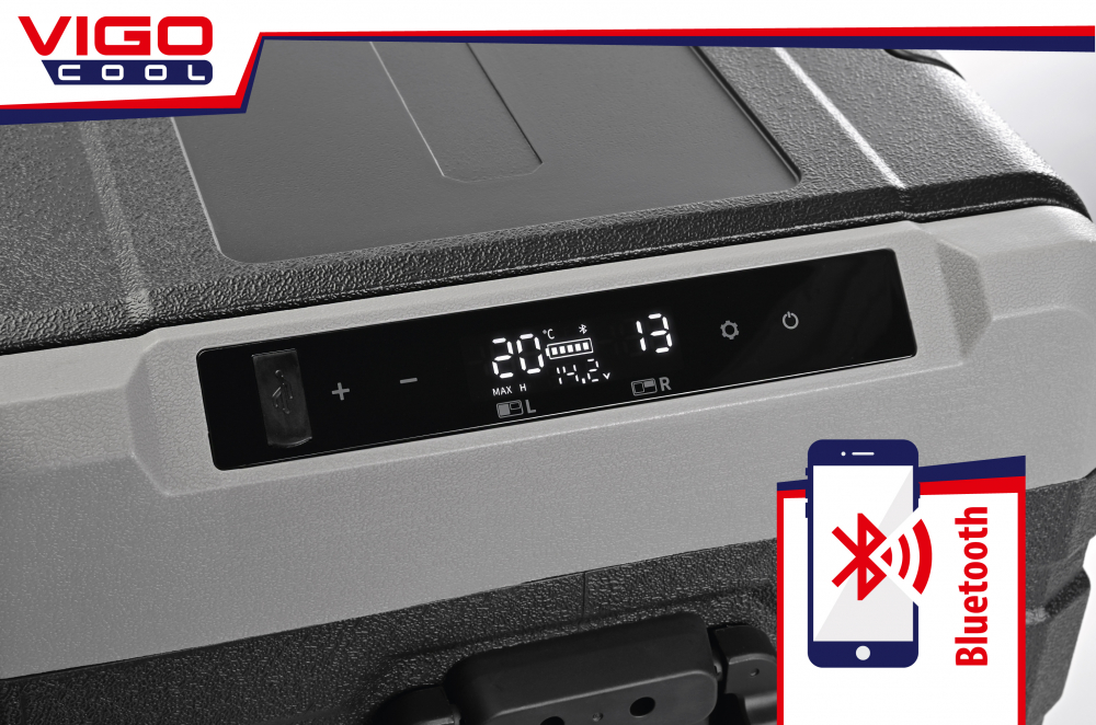 Frigider portabil dublu cu compresor Vigo Cool 36L 12/24/230V, temperatura duala, aplicatie Bluetooth [24]