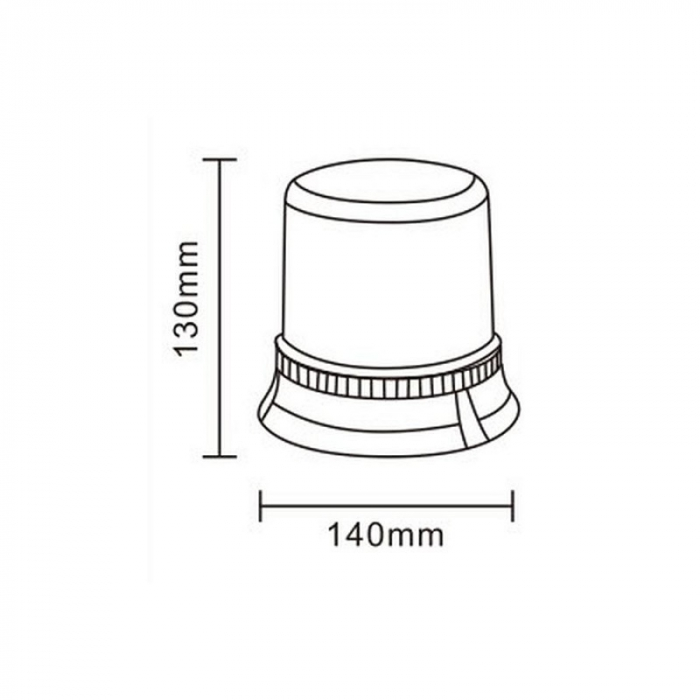 Girofar 54W, LED 14 x 13cm, 1224V - Truck LED ALR0011 [2]