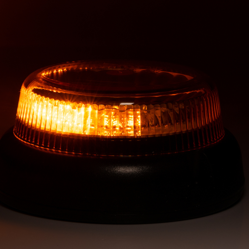 Girofar cu lumina portocalie, talpa rotunda, 12/24V, 16.5 x 7.8cm [5]