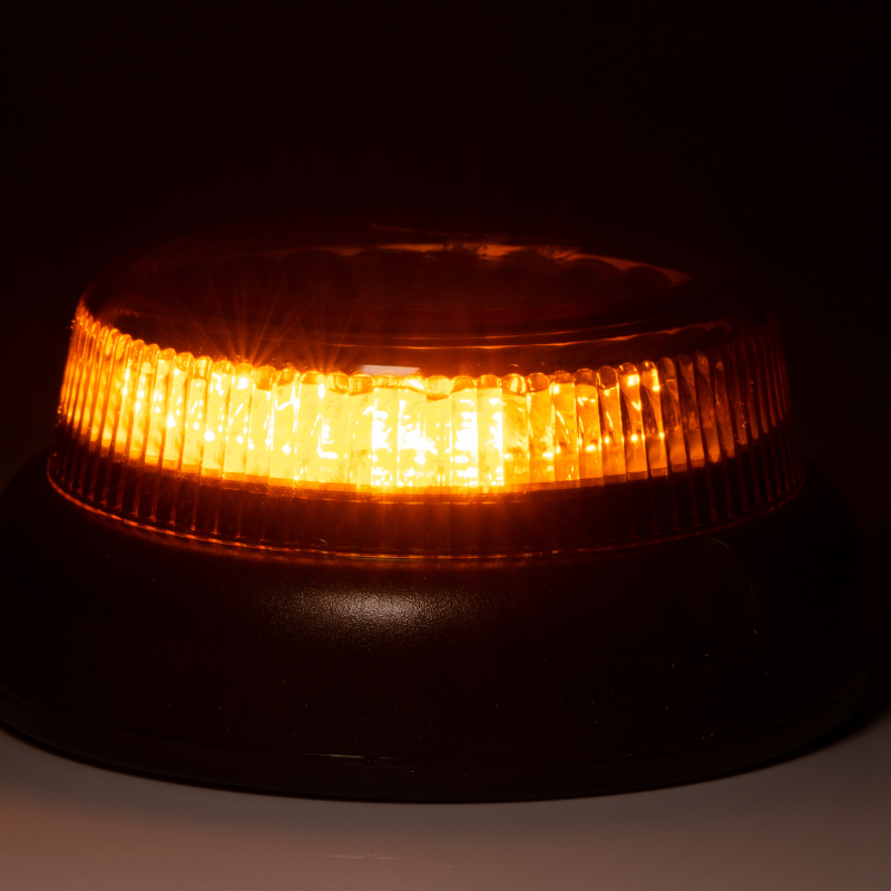 Girofar cu lumina portocalie, talpa rotunda, 12/24V, 16.5 x 7.8cm [8]