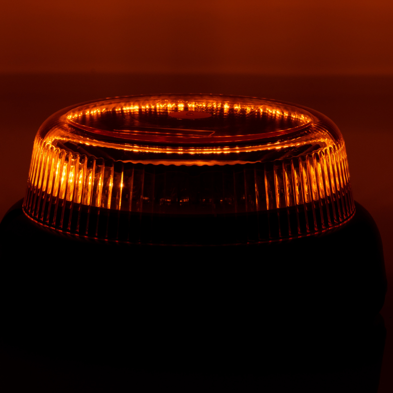 Girofar cu lumina portocalie, talpa rotunda, 12/24V, 16.5 x 7.8cm [4]