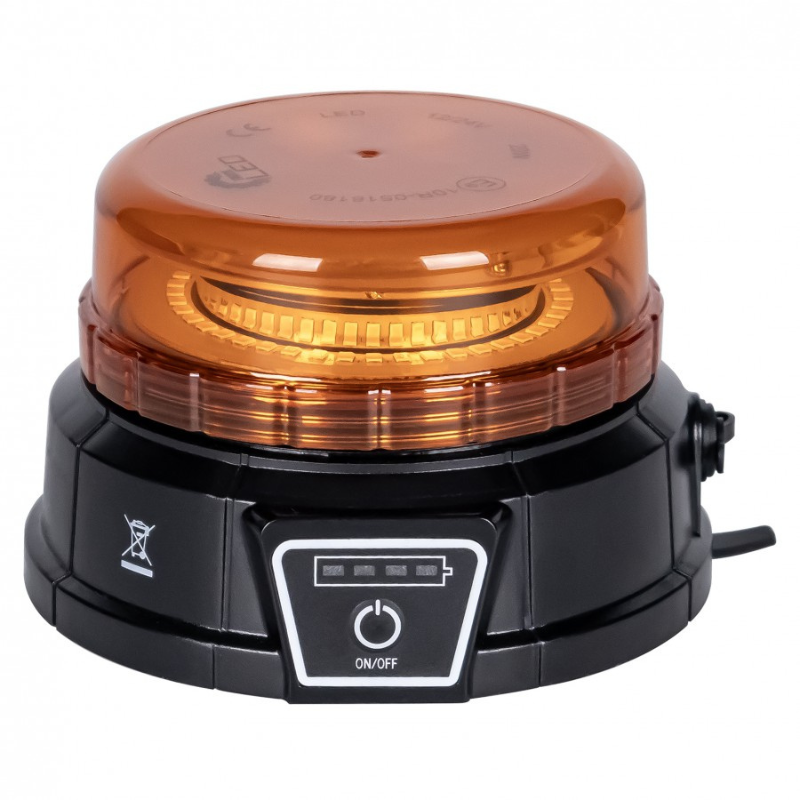 Girofar de avertizare LED 20W 45 x LED, cu magnet si wireless, 8 functii, 8.5cm [1]