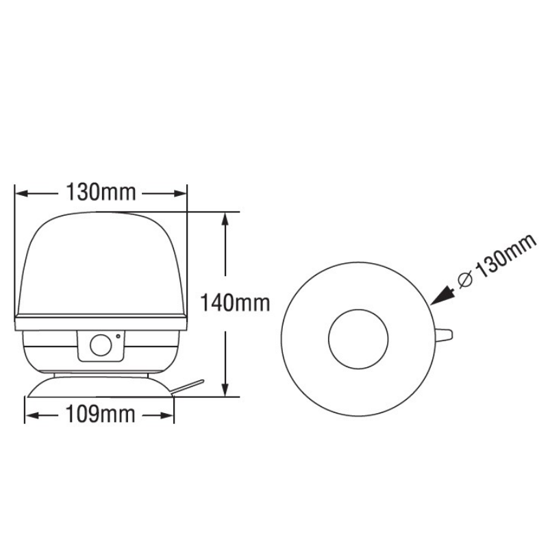 Girofar de avertizare LED 28W 10x LED, cu magnet si wireless [10]