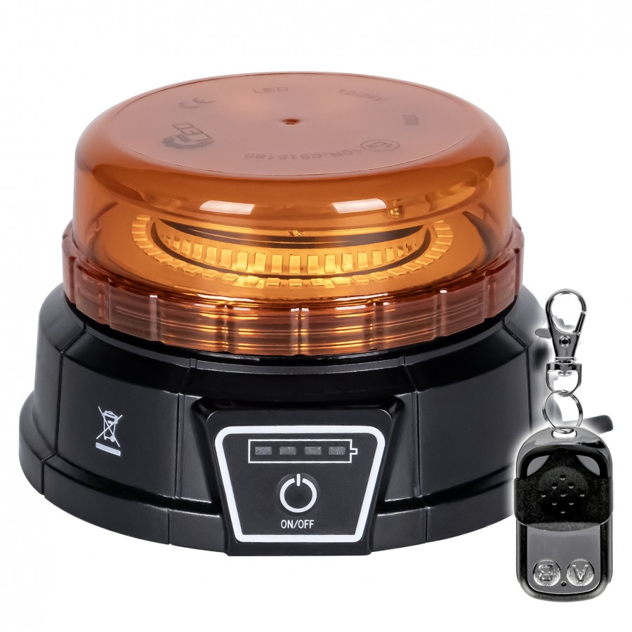Girofar fara fir, cu acumulator, wireless, 20W, 8 moduri, Portocaliu [13]