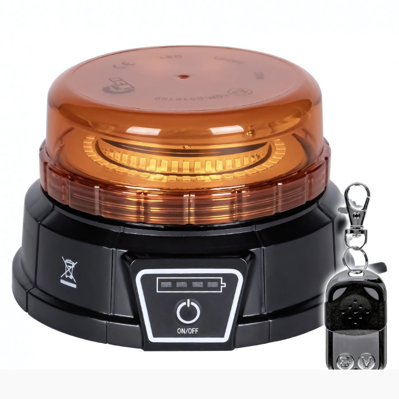 Girofar fara fir, cu acumulator, wireless, 20W, 8 moduri, Portocaliu [1]