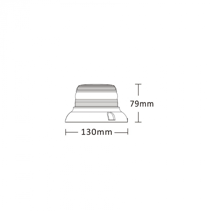 Girofar LED, 1224V, 130mm, 3 functii - Truck LED ALR0074 [2]
