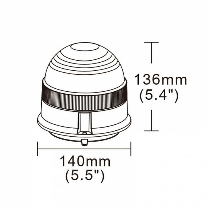 Girofar LED, 16W, cu magnet și ventuza, 136 x 140mm, 12/24V, 4 moduri [2]