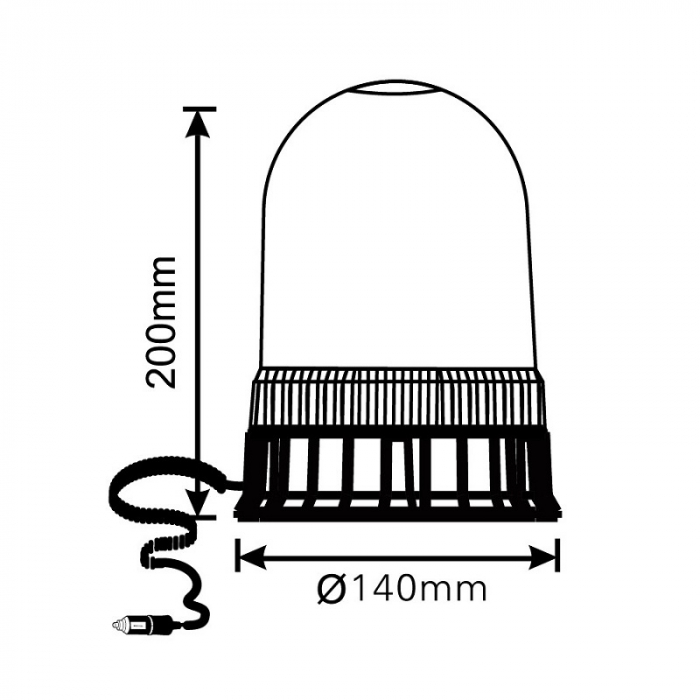 Girofar LED cu baza magnetica si ventuza, 14 x 20 cm, 1224V - Truck LED ALR0015-2 [2]