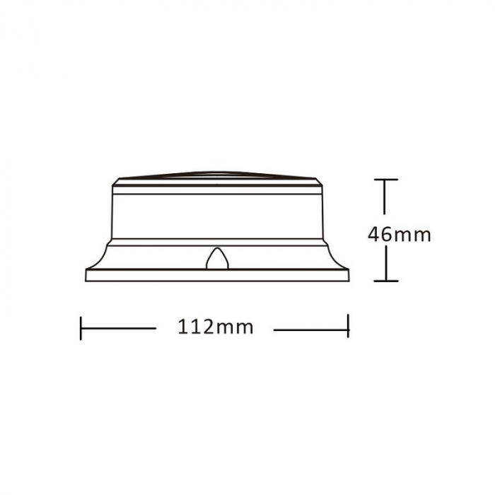 Girofar LED cu lumina albastra, baza magnetica, 112 x 46mm, 1224V - Truck LED ALR0056 [2]