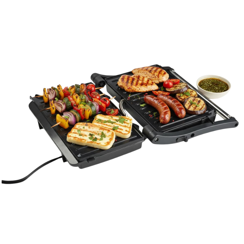 Gratar electric auto, 24V, 350W, deschidere 180 grade, Placi antiaderente, pentru camion si rulota [2]