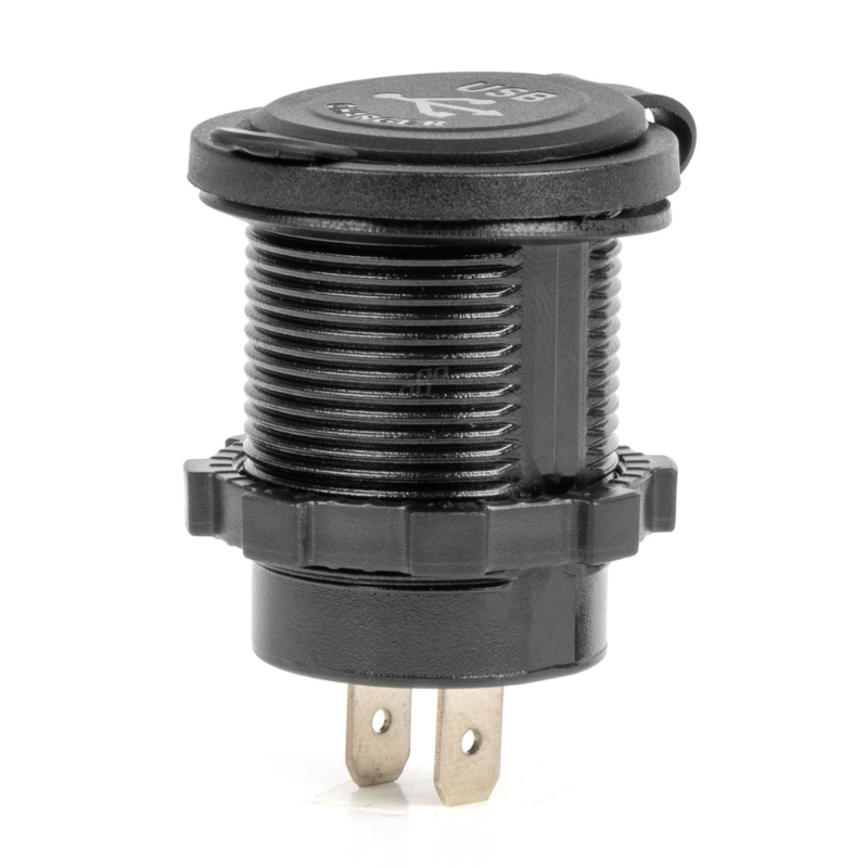 Incarcator Auto Incastrabil 12/24V, 2 x USB, Impermeabil, QC3.0 lumina rosie [3]