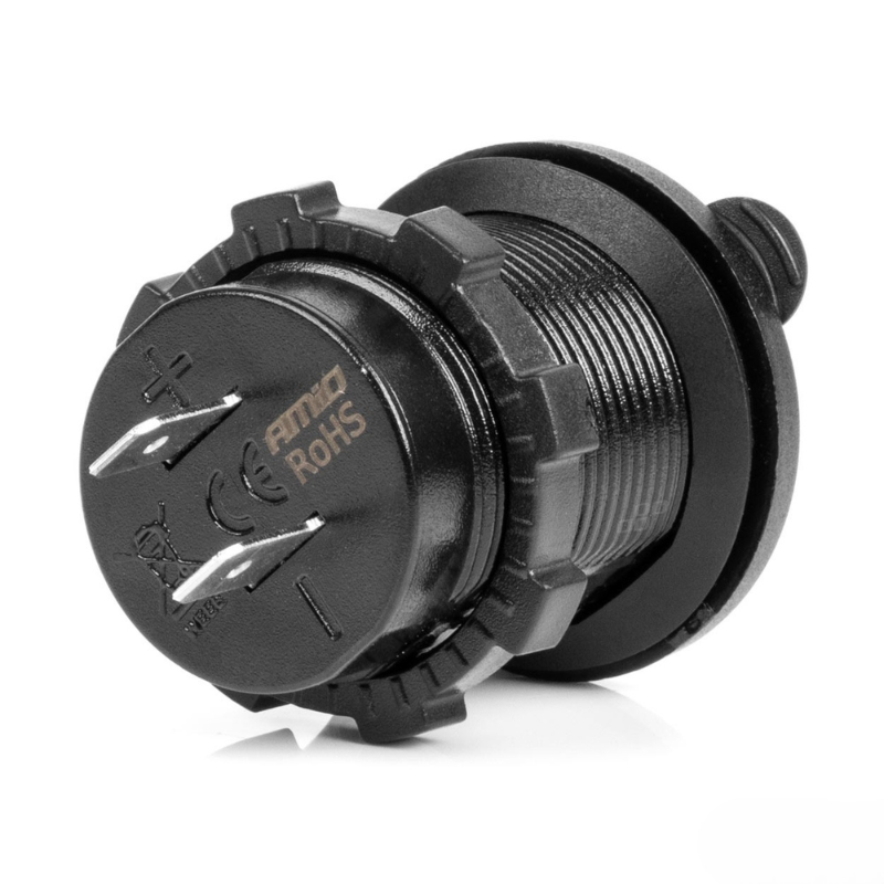 Incarcator Auto Incastrabil 12/24V, 2x USB 4.2A, LED Albastru, Impermeabil [2]