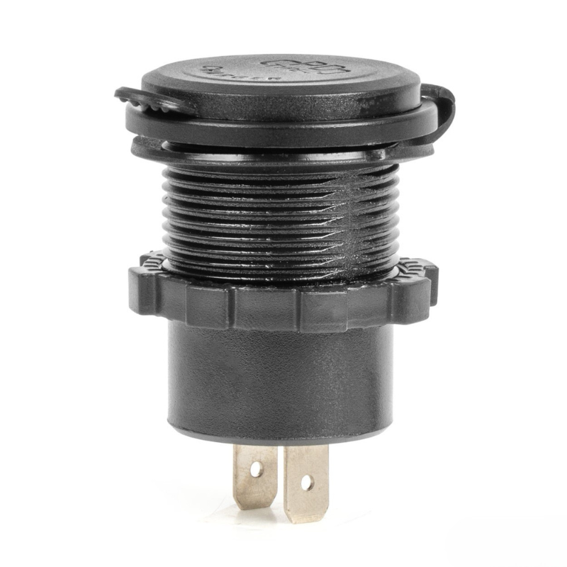 Incarcator Auto Incastrabil 12/24V, USB + 2x USB-C QC3.0, LED Rosu, Impermeabil [3]