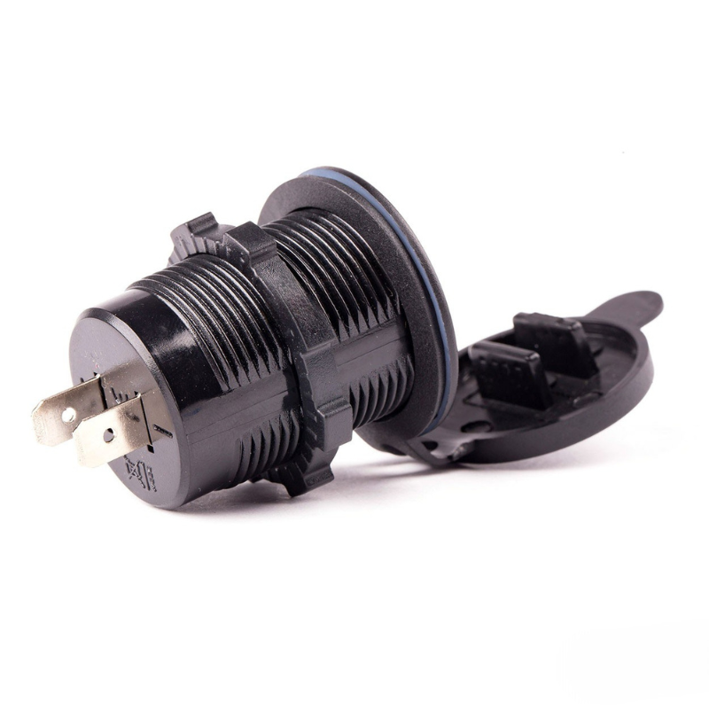Incarcator Auto Incastrabil Impermeabil, 2 Porturi USB, 12V/24V [2]