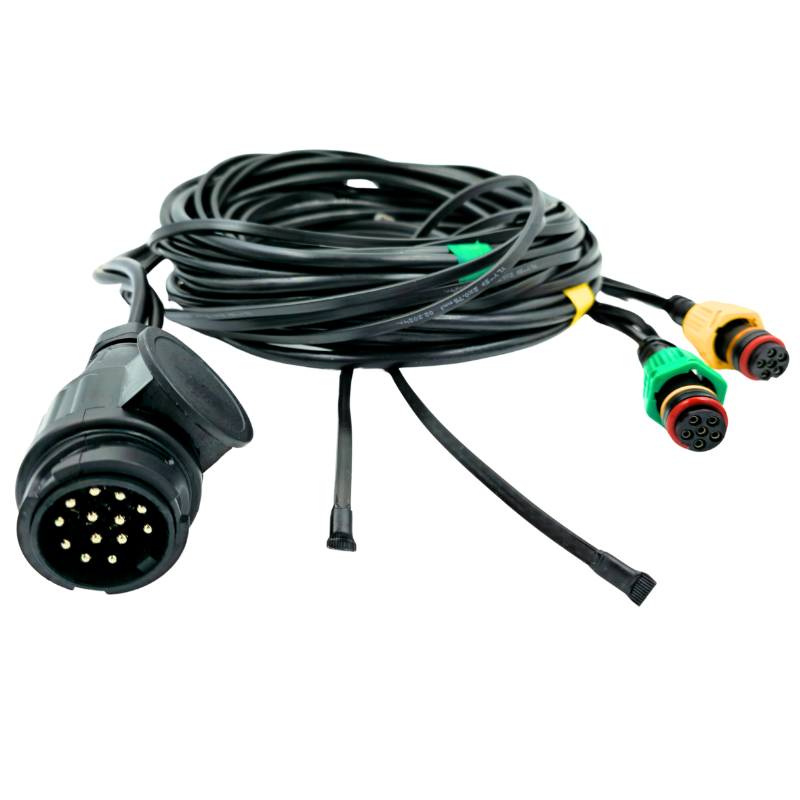 Instalatie electrica remorca cu stecher 13 pini, L 7m, 2 x mufa 6 pini baioneta, 2 x 5.5m cablu gabarite [7]