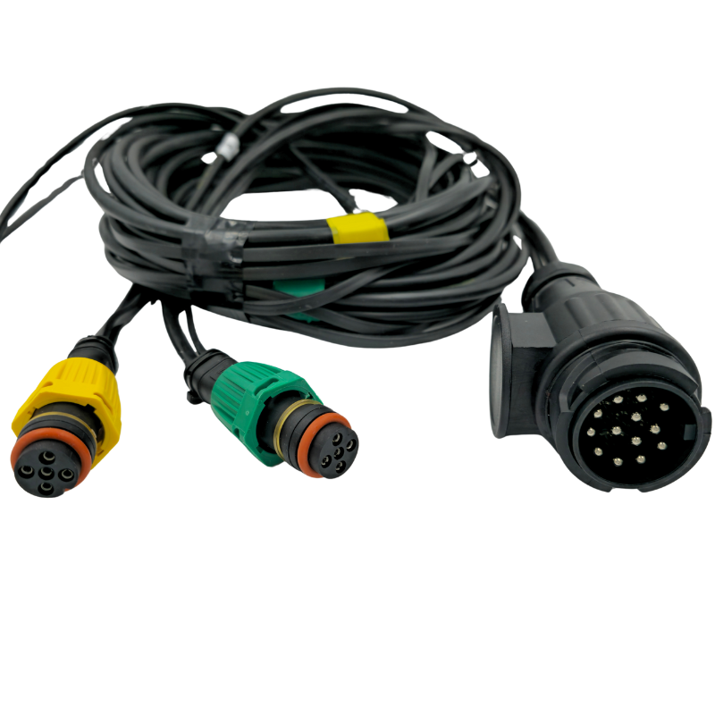 Instalatie electrica remorca cu stecher 13 pini, L 5m, 2 x mufa 5 pini baioneta, 2 x 3.5m cablu gabarite [3]
