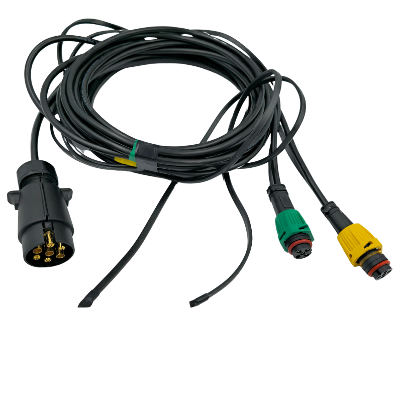 Instalatie electrica remorca cu stecher 7 pini, L 3.5m, 2 x mufa 5 pini baioneta, 2 x 2m cablu gabarite [4]