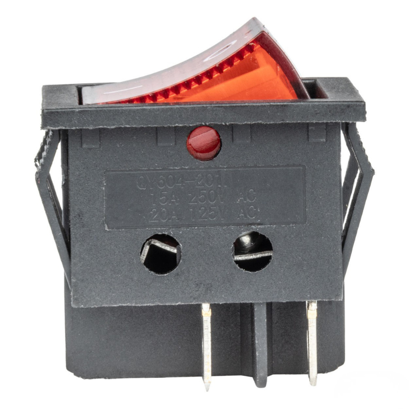 Intrerupator Auto Dreptunghiular 12V/230V cu Lumina Rosie, BU02 [3]