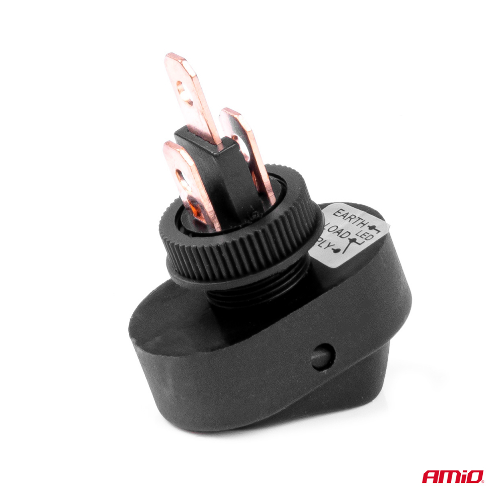 Intrerupator Auto Eliptic 12/24V max 30A, ON/OFF, cu Lumina Galbena [4]