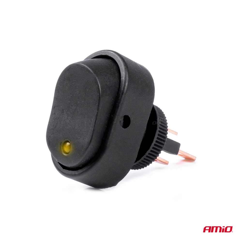 Intrerupator Auto Eliptic 12/24V max 30A, ON/OFF, cu Lumina Galbena [5]