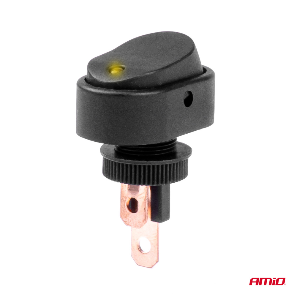 Intrerupator Auto Eliptic 12/24V max 30A, ON/OFF, cu Lumina Galbena [2]